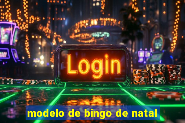 modelo de bingo de natal