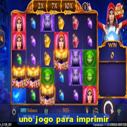 uno jogo para imprimir